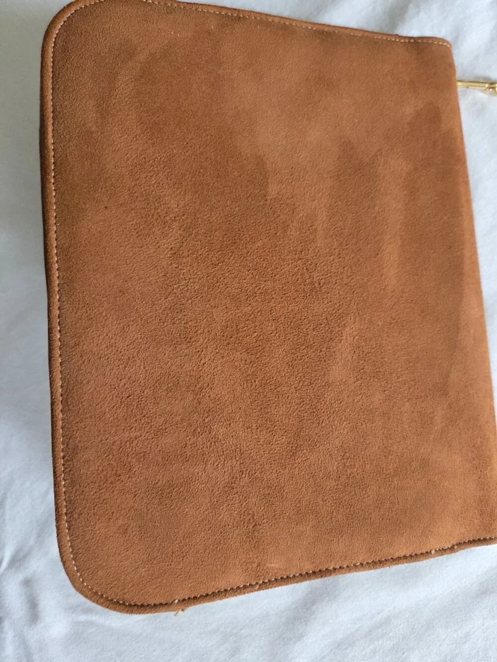 Vintage Meyer's Classic Brown Suede Chain-Handle Satchel